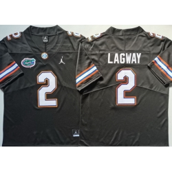Men Florida Gators White #2 DJ LAGWAY Black Stitched NCAA Jersey