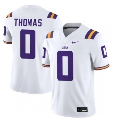 Men LSU Tigers Zavion Thomas #0 White Stitched NCAA Jersey Men LSU Tigers Zavion Thomas #0 White Stitched NCAA Jersey