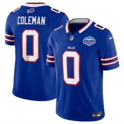 Men Buffalo Bills 0 Keon Coleman Blue 2025 F U S E  With Farewell Patch Vapor Untouchable Limited Stitched Football Jersey