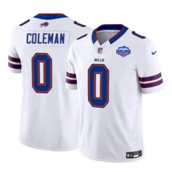 Men Buffalo Bills 0 Keon Coleman White 2025 F U S E  With Farewell Patch Vapor Untouchable Limited Stitched Football Jersey
