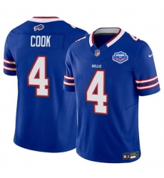 Men Buffalo Bills 4 James Cook Blue 2025 F U S E  With Farewell Patch Vapor Untouchable Limited Stitched Football Jersey