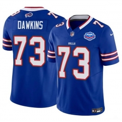 Men Buffalo Bills 73 Dion Dawkins Blue 2025 F U S E  With Farewell Patch Vapor Untouchable Limited Stitched Football Jersey