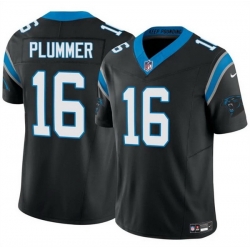 Men Carolina Panthers 16 Jack Plummer Black 2024 F U S E  Vapor Limited Stitched Football Jersey