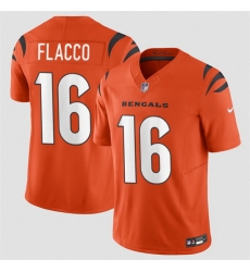 Men Cincinnati Bengals 16 Joe Flacco Orange 2025 F U S E Vapor Untouchable Limited Stitched Football Jersey Men Cincinnati Bengals 16 Joe Flacco Orange 2025 F U S E Vapor Untouchable Limited Stitched Football Jersey