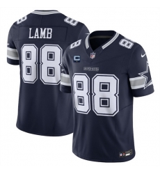 Men Dallas Cowboys 88 CeeDee Lamb Navy 2025 F U S E  With 1 Star C Patch Vapor Limited Stitched Football Jersey