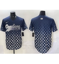 Men Dallas Cowboys Blank Navy Limited Stitched Baseball Jersey Men Dallas Cowboys Blank Navy Limited Stitched Baseball Jersey