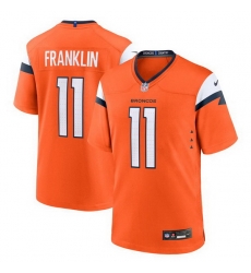 Men Denver Broncos 11 Troy Franklin Orange 2025 Alternate Stitched Game Jersey Men Denver Broncos 11 Troy Franklin Orange 2025 Alternate Stitched Game Jersey
