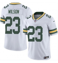 Men Green Bay Packers 23 Emanuel Wilson White 2025 Vapor Untouchable Limited Stitched Football Jersey
