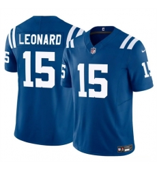 Men Indianapolis Colts 15 Riley Leonard Blue 2025 F U S E Vapor Limited Stitched Football Jersey Men Indianapolis Colts 15 Riley Leonard Blue 2025 F U S E Vapor Limited Stitched Football Jersey