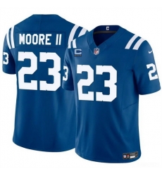 Men Indianapolis Colts 23 Kenny Moore II Blue 2025 F U S E With 4 Star C Patch Vapor Limited Stitched Football Jersey Men Indianapolis Colts 23 Kenny Moore II Blue 2025 F U S E With 4 Star C Patch Vapor Limited Stitched Football Jersey