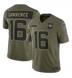 Men Jacksonville Jaguars 16 Trevor Lawrence Olive 2025 Salute to Service Limited Stitched Football Jersey Men Jacksonville Jaguars 16 Trevor Lawrence Olive 2025 Salute to Service Limited Stitched Football Jersey