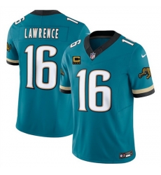 Men Jacksonville Jaguars 16 Trevor Lawrence Teal 2025 F U S E With 4 Star C Patch Prowler Throwback Vapor Limited Stitched Football Jersey Men Jacksonville Jaguars 16 Trevor Lawrence Teal 2025 F U S E With 4 Star C Patch Prowler Throwback Vapor Limited Stitched Football Jersey