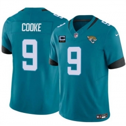 Men Jacksonville Jaguars 9 Logan Cooke Teal 2025 F U S E  With 3 Star C Patch Vapor Untouchable Limited Stitched Jersey