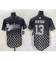 Men Las Vegas Raiders 13 Hunter Renfrow Black Limited Stitched Baseball Jersey