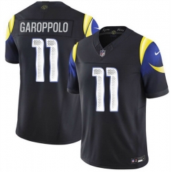 Men Los Angeles Rams 11 Jimmy Garoppolo Black 2025 F U S E Rivalries Vapor Limited Stitched Football Jersey