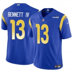 Men Los Angeles Rams 13 Stetson Bennett IV Blue 2024 F U S E  Vapor Untouchable Stitched Football Jersey