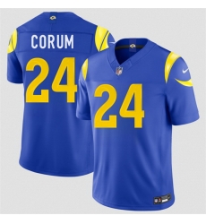 Men Los Angeles Rams 24 Blake Corum Royal 2026 F U S E Vapor Limited Stitched Football Jersey Men Los Angeles Rams 24 Blake Corum Royal 2026 F U S E Vapor Limited Stitched Football Jersey
