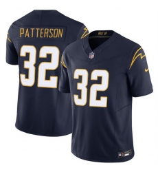 Men Los Angeles Chargers 32 Jaret Patterson Navy 2025 F U S E  Alternate Vapor Limited Stitched Football Jersey