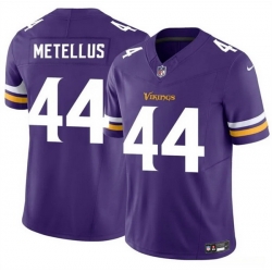 Men Minnesota Vikings 44 Josh Metellus Purple 2025 F U S E  Vapor Untouchable Limited Stitched Jersey
