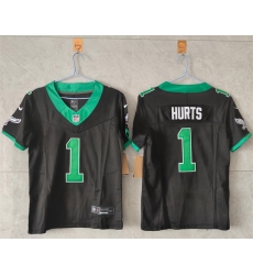 Women Philadelphia Eagles 1 Jalen Hurts Black F U S E Throwback Vapor Untouchable Limited Stitched Football Jersey Women Philadelphia Eagles 1 Jalen Hurts Black F U S E Throwback Vapor Untouchable Limited Stitched Football Jersey