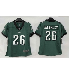 Women Philadelphia Eagles 26 Saquon Barkley Green New Vapor Untouchable Limited Stitched Football Jersey