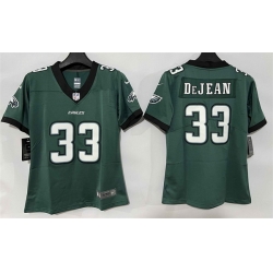 Women Philadelphia Eagles 33 Cooper DeJean Green New Vapor Untouchable Limited Stitched Football Jersey