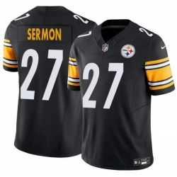 Men Pittsburgh Steelers 27 Trey Sermon Black 2025 F U S E  Vapor Untouchable Limited Stitched Jersey