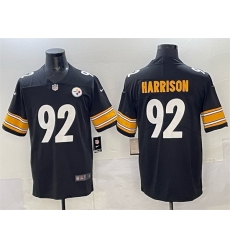 Men Pittsburgh Steelers 92 James Harrison Black Vapor Limited Stitched Football Jersey Men Pittsburgh Steelers 92 James Harrison Black Vapor Limited Stitched Football Jersey