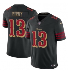 Men San Francisco 49ers 13 Brock Purdy Black 2025 F U S E Rivalries Vapor Limited Stitched Football Jersey Men San Francisco 49ers 13 Brock Purdy Black 2025 F U S E Rivalries Vapor Limited Stitched Football Jersey