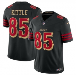 Women San Francisco 49ers 85 George kittle Black 2025 F U S E Rivalries Vapor Limited Stitched Football Jersey