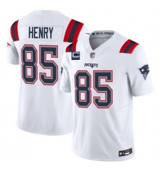 Men New England Patriots 85 Hunter Henry White 2025 F U S E With 4 Star C Patch Vapor Limited Stitched Football Jersey Men New England Patriots 85 Hunter Henry White 2025 F U S E With 4 Star C Patch Vapor Limited Stitched Football Jersey