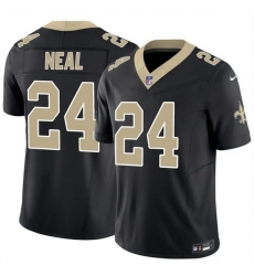 Men New Orleans Saints 24 Devin Neal Black 2025 F U S E Vapor Limited Stitched Football Jersey Men New Orleans Saints 24 Devin Neal Black 2025 F U S E Vapor Limited Stitched Football Jersey