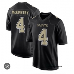 Men New Orleans Saints Aid McKinstry #4 Nike Black Stitched Jersey
