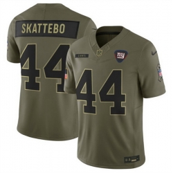 Men New York Giants 44 Cam Skattebo Olive 2025 F U S E  Salute to Service Limited Stitched Football Jersey