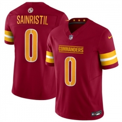 Men Washington Commanders 0 Mike Sainristill Burgundy 2025 Draft F U S E  Vapor Limited Stitched Football Jersey