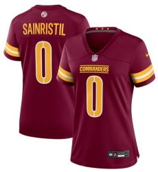 Women Nike Washington Commanders Mike Sainristil Burgundy #0 Red F U S E Jersey