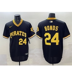 Men Pittsburgh Pirates 24 Barry Bonds Black With Patch Cool Base Stitched Baseball Jersey Men Pittsburgh Pirates 24 Barry Bonds Black With Patch Cool Base Stitched Baseball Jersey