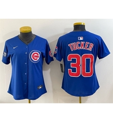Women Chicago Cubs 30 Kyle Tucker Royal Ryne Sandberg Tribute Vapor Limited V2 Stitched Baseball Jersey Women Chicago Cubs 30 Kyle Tucker Royal Ryne Sandberg Tribute Vapor Limited V2 Stitched Baseball Jersey