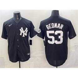 Men New York Yankees 53 David Bednar Black Stitched Baseball Jersey
