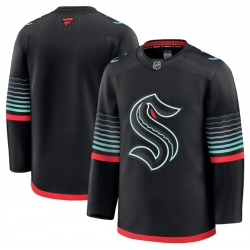 Men Seattle Kraken Blank Black Alternate Stitched Hockey Jersey
