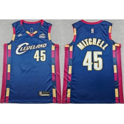 Men Cleveland Cavaliers 45 Donovan Mitchell Navy 2025 26 Classic Edition Stitched Jersey