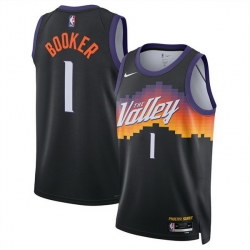 Men Phoenix Suns 1 Devin Booker Black 2025 26 City Edition Stitched Basketball Jersey