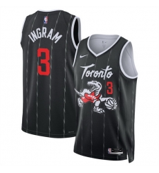 Men Toronto Raptors 3 Brandon Ingram Black 2025 26 City Edition Stitched Basketball Jersey