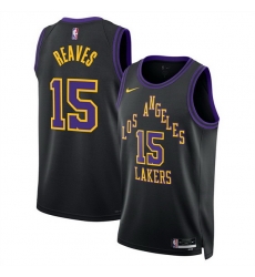 Men Los Angeles Lakers 15 Austin Reaves Black 2025 26 City Edition Stitched Basketball Jersey Men Los Angeles Lakers 15 Austin Reaves Black 2025 26 City Edition Stitched Basketball Jersey