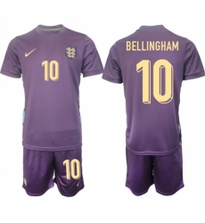 Men England 10 Jude Bellingham 2024 25 Purple Away Soccer Jersey Suit Men England 10 Jude Bellingham 2024 25 Purple Away Soccer Jersey Suit
