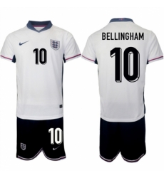 Men England 10 Jude Bellingham 2024 25 White Home Soccer Jersey Suit Men England 10 Jude Bellingham 2024 25 White Home Soccer Jersey Suit
