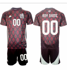 Men Mexico Custom 2024 25 Burgundy Home Soccer Jersey Suit Men Mexico Custom 2024 25 Burgundy Home Soccer Jersey Suit