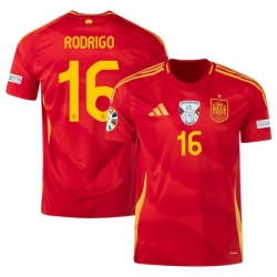 Men Spain Team 16 Olivia Rodrigo Scarlet 2024 Home Soccer Jersey