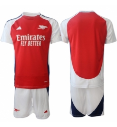 Men Arsenal FC Blank 2024 Red Home Soccer Jersey Suit Men Arsenal FC Blank 2024 Red Home Soccer Jersey Suit