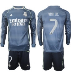 Men Real Madrid 2026 Soccer Jerseys DarkBlue Long #7 VINI JR. Men Real Madrid 2026 Soccer Jerseys DarkBlue Long #7 VINI JR.